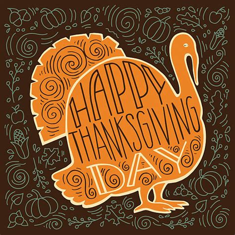 Best Happy Thanksgiving Words Illustrations, Royalty-Free Vector ...