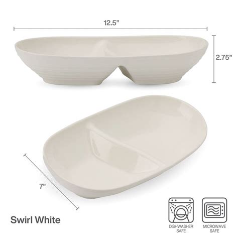 Swirl White Divided Serving Dish – Mikasa