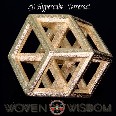 4D Hypercube - Tesseract - Woven Wisdom