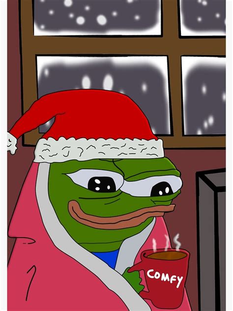 "Rare Pepe Comfy Cozy Christmas " Poster by Slav-Art | Redbubble