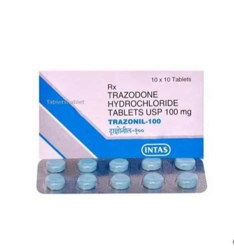 Trazodone Trazonil 100 Mg Tablet, Intas Pharmaceuticals Ltd at Rs 150/box in Faridabad