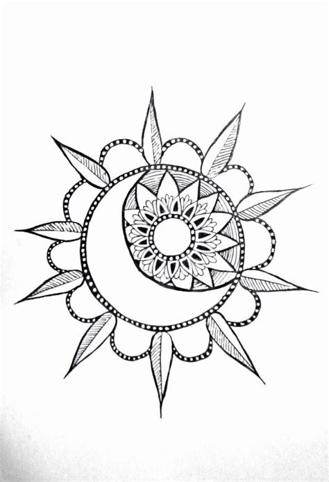 Sun and moon mandala | Sun and moon drawings, Mandala tattoo, Sun and moon mandala