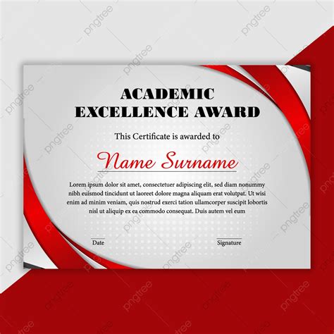 Academic Excellence Award Certificate Template Template Download on Pngtree