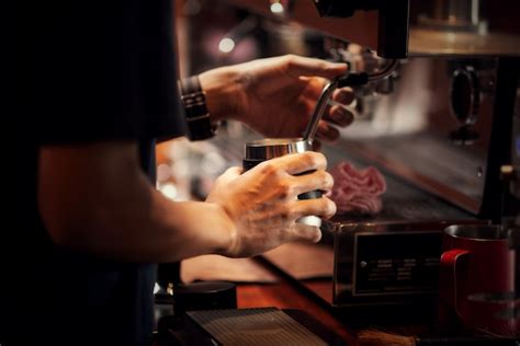 Free Photo | Close up barista making cappuccino, bartender preparing ...