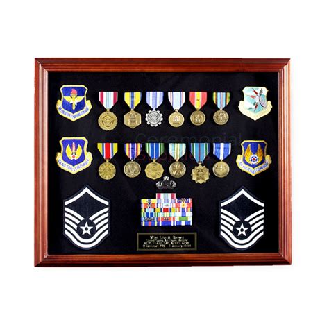 Military Medals Display Case With Cherry Finish | ceremonialsupplies.com