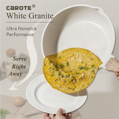 Snapklik.com : CAROTE 12 Pcs Pots And Pans SetNonstick Cookware Sets Induction Cookware, White ...
