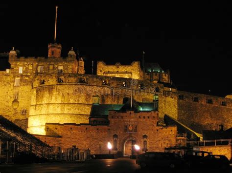 Edinburgh Castle at night stock photo. Image of kingdom - 578508