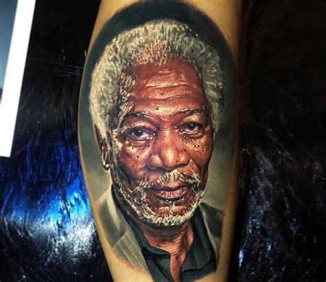 Morgan Freeman tattoo by Ben Kaye | Post 27251 | Portrait tattoo, Color ...