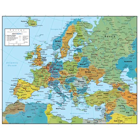 Europe Wall Map Poster | SwiftMaps | Online Maps Store