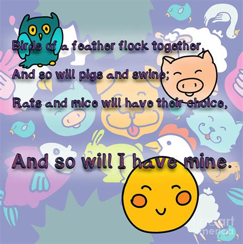 Birds of a feather flock together Digital Art by Humorous Quotes - Fine ...