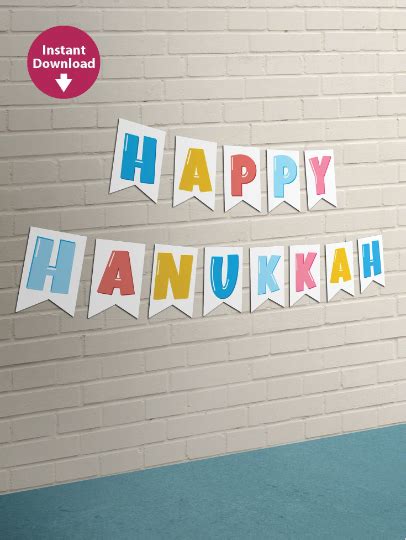 Printable Happy Hanukkah Banner | Cool Jewish Stuff