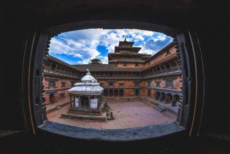 16 Amazing photos of Courtyards of Patan Museum through Fisheye Lens