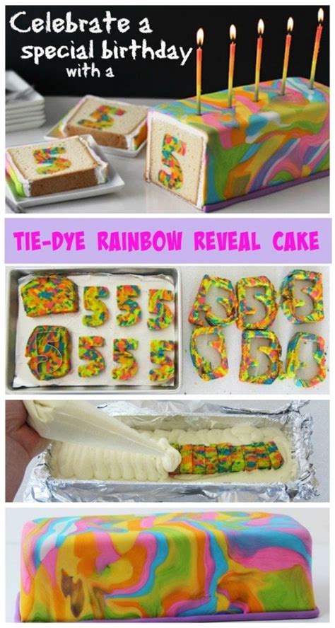 Rainbow Tie-Dye Surprise Cake - Special Occasion Desserts