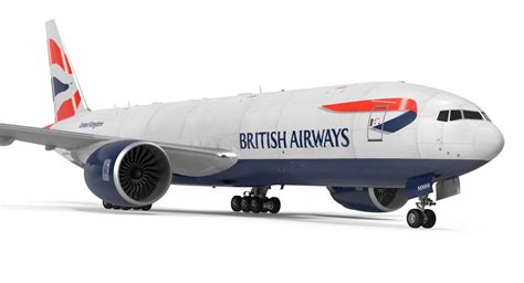 3d model boeing 777 freighter british airways