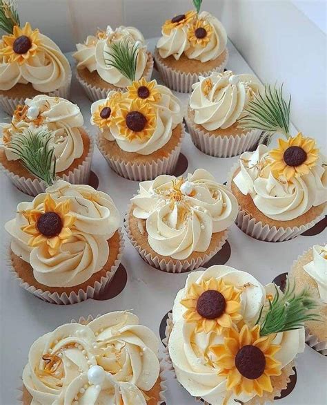 Sunflower cupcakes – Artofit