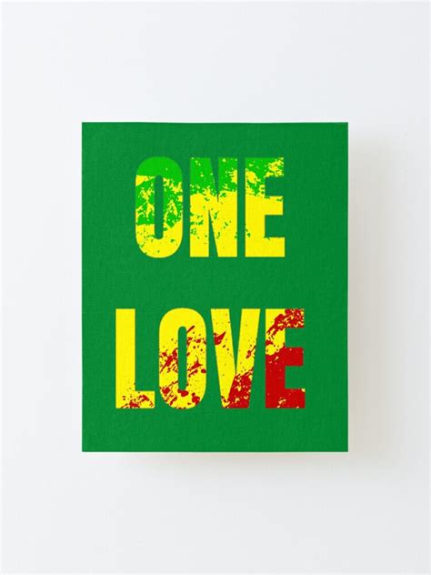 "One Love Jamaica Rastafari Reggae T-Shirt & accessories" Mounted Print ...