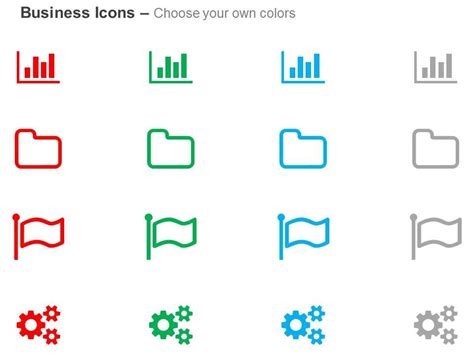 Business Analysis Folder Flag Cogs Ppt Icons Graphics