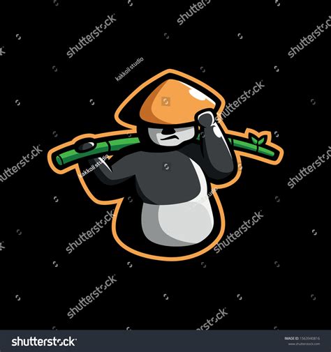 Panda Mascot Logo Design Template Vector Stock Vector (Royalty Free ...