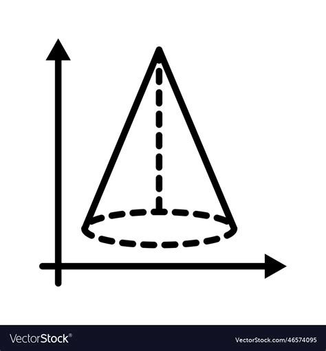 Geometry cone figure Royalty Free Vector Image