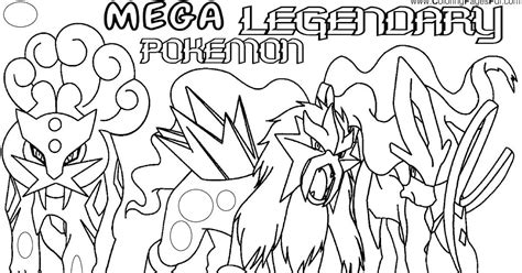 Mega legendary pokemon coloring pages