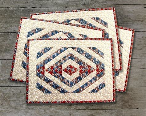 TEEPEE TRAILS Quilted Placemats Pattern - Etsy | Quilted placemat patterns, Placemats patterns ...