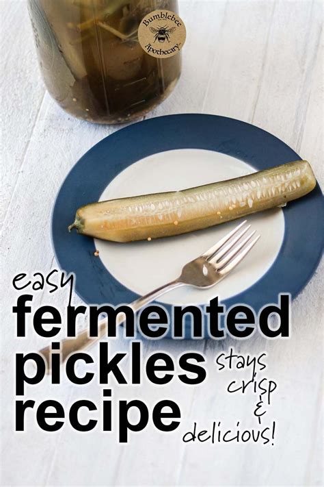 Fermented Pickles Recipe | Recipe | Pickling recipes, Fermented pickles ...