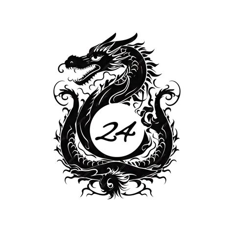 Premium AI Image | Ornate Dragon Chinese Draco Tattoo Minimal Fantasy ...