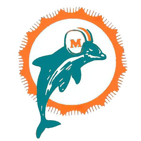 1966 First ever Miami Dolphins Logo Retro Vintage Sticker Decal Car NFL ...