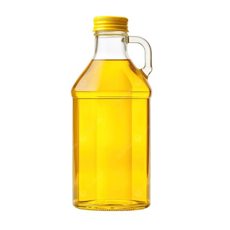 Yellow Cooking Oil In Small Plastic Bottle Isolated With Clipping Path In Png File Format ...