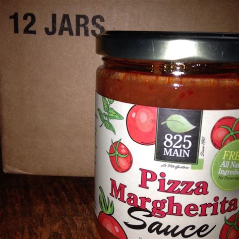 Case of 825 MAIN Pizza Margherita Sauce (12 jars) - 825 Main Products