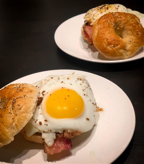 Bacon egg & cheese bagels : r/PutAnEggOnIt