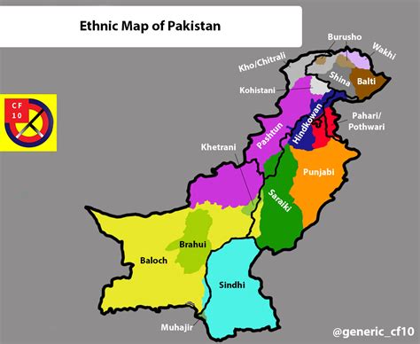 Pretty much good detailed ethnolinguistic map of Pakistan : pakistan