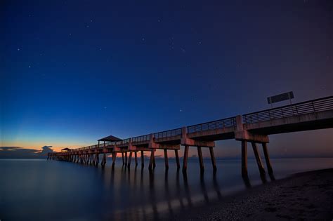 Juno Beach Pier Underneath the Stars | HDR Photography by Captain Kimo