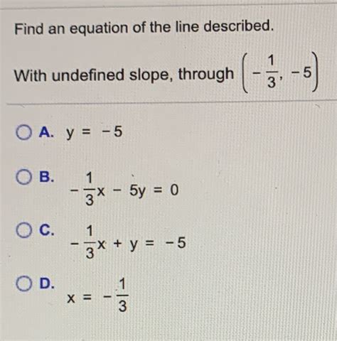 Solved Find an equation of the line described. With | Chegg.com