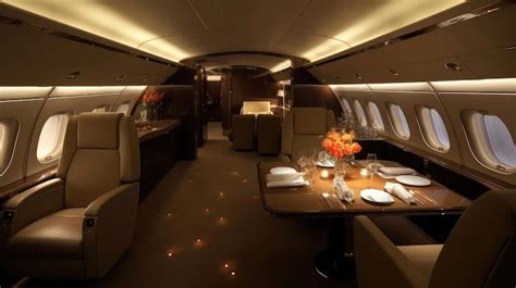 Premium AI Image | Interior of a commercial airplane with seats and ...