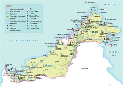 Road map malaysia - Road map of peninsular malaysia (South-Eastern Asia ...