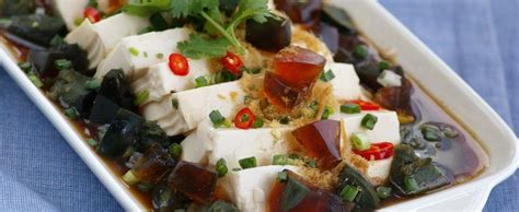 Chilled Tofu with Century Eggs | Century eggs recipe, Century egg, Egg recipes