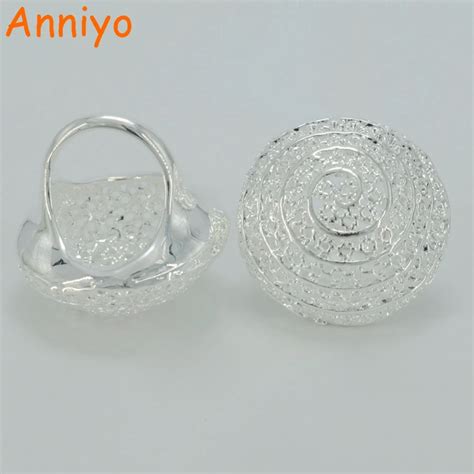 Anniyo Bright Silver Color Ethiopian Wedding Ring for Women,Eritrean ...