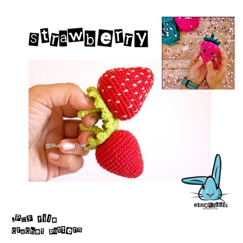 Amigurumi Strawberry Pattern. Crochet Pattern. 2 Sizes. - Etsy