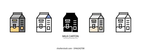 Milk Carton Vector Type Icon Stock Vector (Royalty Free) 1946242708 ...