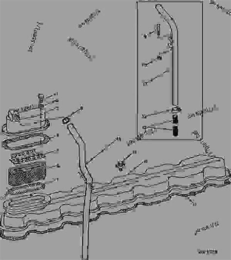 ROCKER ARM COVER AND CRANKCASE VENT - TRACTOR John Deere 7520 - TRACTOR - 7520 Tractor ENGINE ...