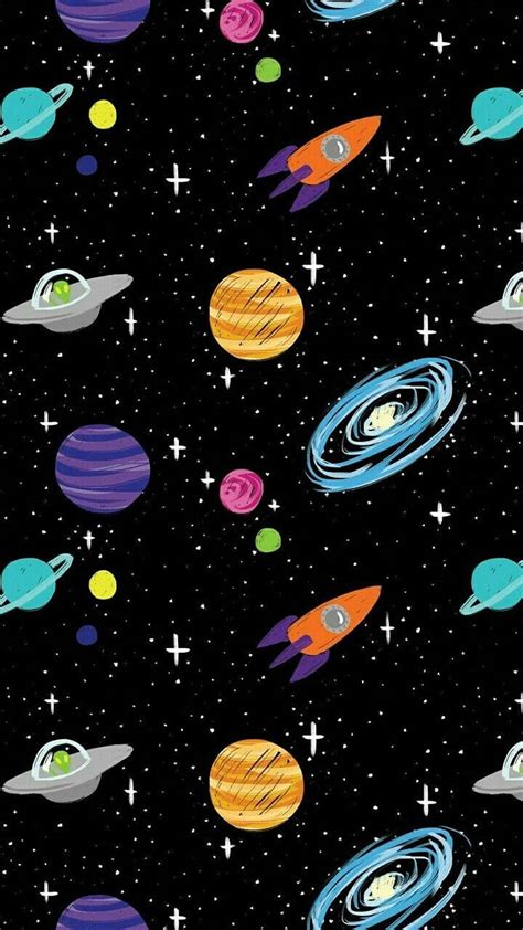 Space Cartoon, planets, rockets, HD phone wallpaper | Peakpx