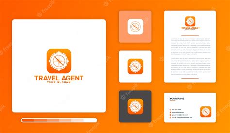 Premium Vector | Travel agent logo design template