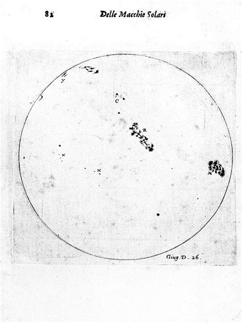 Galileos Observation Of Sunspots, 1613 Drawing by Print Collector ...