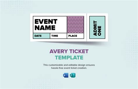 Ticket Template in Publisher - FREE Download | Template.net