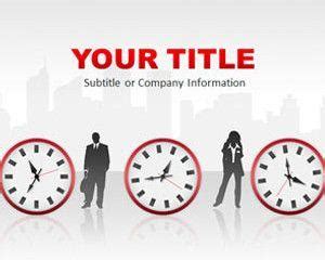 Free Time Management Red PowerPoint Template - Free PowerPoint Templates - SlideHunter.com