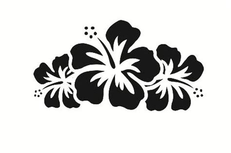 Flower Car Decals - Car Stickers ... | ハイビスカス, 花 イラスト, 切り絵 図案