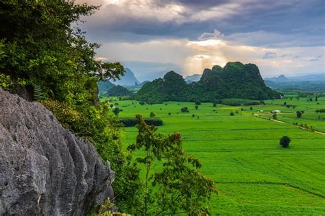 Premium Photo | Landscape of countryside in the evening in thailand.