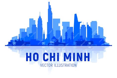 Premium Vector | Ho Chi Minh city (Vietnam) skyline silhouette with ...