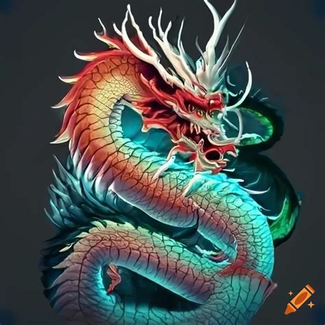 Mystical japanese dragon on Craiyon